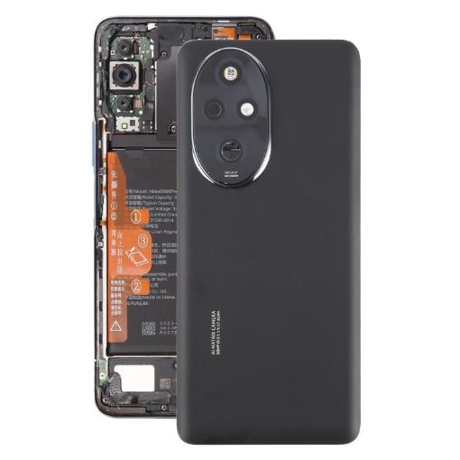 For Honor 200 Pro OEM Battery & Camera Lens Cover - Black - 1