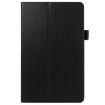 Litchi Texture Leather Case with Holder for Galaxy Tab E 9.6 Black - 2