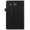 Litchi Texture Leather Case with Holder for Galaxy Tab E 9.6 Black - 3