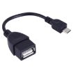 Micro USB to USB 2.0 OTG Adapter Cable for Smartphones (Black) - 1