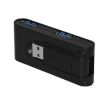USB 3.0 Hub: 180 Rotating 4-Port Splitter, Folding (Black) - 3