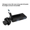 USB 3.0 Hub: 180 Rotating 4-Port Splitter, Folding (Black) - 4