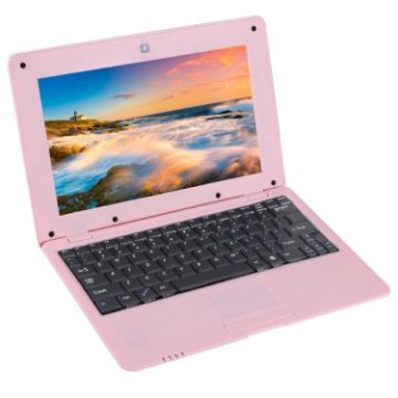 Pink 10.1" Netbook, 1GB+8GB, Android 5.1, Quad Core, WiFi, BT - 1