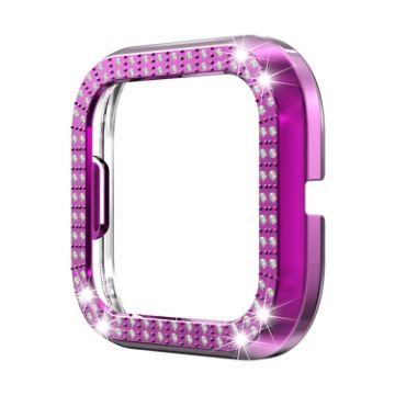 Fitbit Versa 2 Purple Protective Shell with Double-row Diamonds - 1