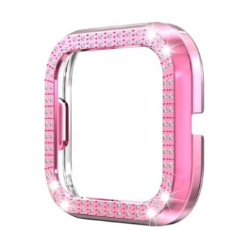 Fitbit Versa 2 Pink Diamond-Studded Protective Shell Cover - 1