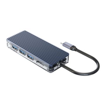 ORICO WB-8P Transparent 8-in-1 Type-C HUB - 1