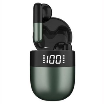 J28 TWS Bluetooth Earphones LED Display HIFI Sport (Green) - 1