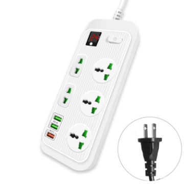 T17 3000W Smart Timing Socket with USB Fast Charging, 2m, US Plug - 1