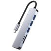 Type C Dock: 3 USB, SD/TF, HDMI - 6 in 1 Hub - 4