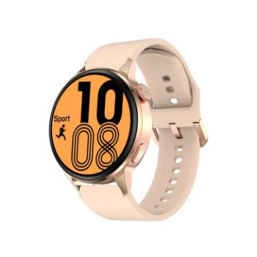 DT4 Pink 1.36" Color Screen Smart Watch with Silicone Band - 1