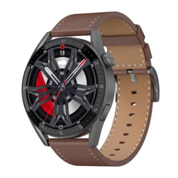 DT3 Max 1.36" Smart Watch with Leather Band and Color Screen (Black) - 1
