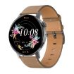 DT3 Mini Smart Watch, 1.19" Color Screen, Leather Band (Black) - 1