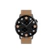 DT3 Mini Smart Watch, 1.19" Color Screen, Leather Band (Black) - 2