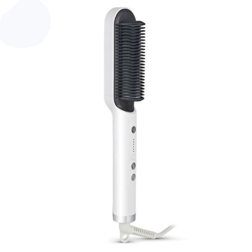 K-SKIN KD380 Ceramic Hair Straightener & Curler Brush, EU Plug, White - 1
