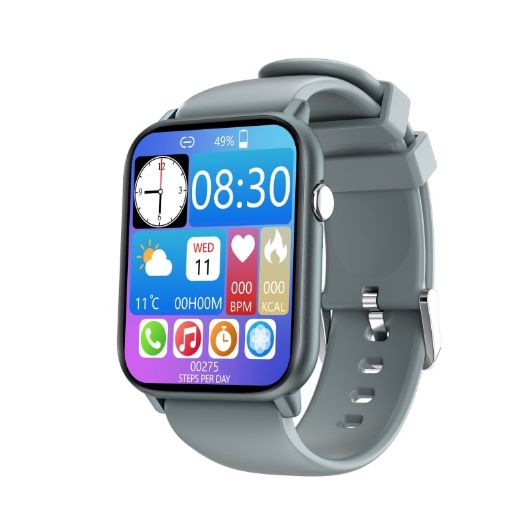 Q28 Smart Watch: 1.8" Screen, Heart Rate & Blood Pressure Monitor Green - 1