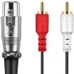 JUNSUNMAY RCA Male to XLR Female Audio Cable, 0.15m Length - 2