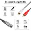 JUNSUNMAY 1.5m 2 RCA Male to XLR Female Audio Cable - 5