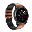 E420 1.39" Smart Watch, Leather Strap, Heart/BP Monitoring (Brown) - 3