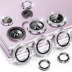 Samsung S23 Ultra 5G Camera Lens Glitter Ring & Glass Film (Silver) - 1