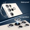 Samsung S23 Ultra 5G Camera Lens Glitter Ring & Glass Film (Silver) - 3