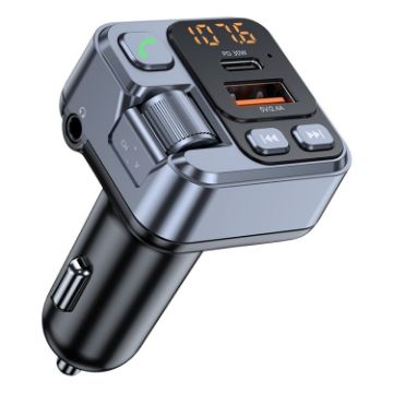 T16 MP3 Player Fast Charger & Bluetooth 5.1 FM Car Kit - 1