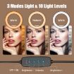 Apexel FL20 10" LED Ring Light with Stand & Phone Holder - 4