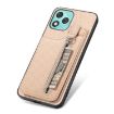For Honor 400 Lite Carbon Fiber Flip Zipper Case (Khaki) - 5
