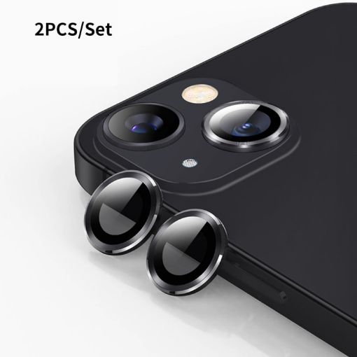 iPhone 15/15 Plus ENKAY 9H Rear Lens Tempered Glass (Black) - 1