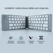BT18 Grey Magnetic Folding Bluetooth Keyboard for Devices - 5