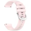 Garmin Forerunner 265S Pink Silicone Watch Band with Silver Buckle - 3
