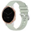 Garmin Vivoactive 4S Green Silicone Watch Band with Silver Buckle - 1