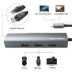 WAVLINK UH3031G/C Type-C Adapter: 3 USB 3.0, USB-C, RJ45, Power Port - 3