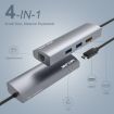 WAVLINK WL-UHP3408 4-in-1 USB-C Hub: HD, 2x USB3.0, Gigabit RJ45 Adapter - 2