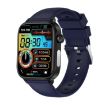 ET570 Smart Watch, 1.96" Color Screen, Bluetooth Call/ECG, Blue Strap - 1