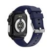 ET570 Smart Watch, 1.96" Color Screen, Bluetooth Call/ECG, Blue Strap - 4