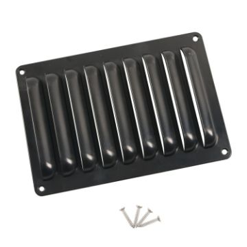 RV/Bus Grille Vent Panel with Screws Black 214x149mm A6786 - 1