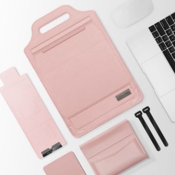 13" Pink Multifunctional Mouse Pad & Laptop Bag Stand - 1