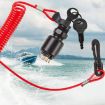 BRP Side Control Ignition Switch Key with Lanyard for Johnson Evinrude - 5