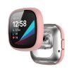 Pink Frosted PC + Tempered Glass Case for Fitbit Versa 3/Sense - 4