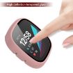 Pink Frosted PC + Tempered Glass Case for Fitbit Versa 3/Sense - 5