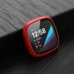 Frosted PC + Tempered Glass Watch Case for Fitbit Versa 3/Sense (Red) - 2