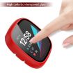 Frosted PC + Tempered Glass Watch Case for Fitbit Versa 3/Sense (Red) - 5