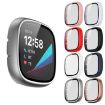 Fitbit Versa 3/Sense Silver Frosted PC + Tempered Glass Watch Case - 6