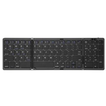 B089 Black Bluetooth Foldable Keyboard with Numeric Keypad - 1