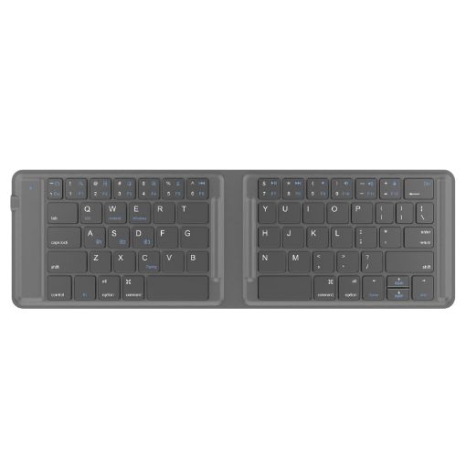 Foldable Grey Bluetooth Keyboard G2104 Leather - 1