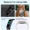 C68L Wine Red IP67 Waterproof Fitness Tracker Smart Bracelet - 4