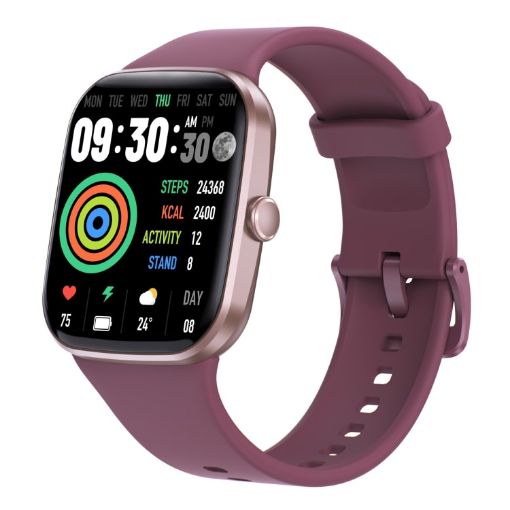 Wine Red Q32 Smart Bracelet: IP67 Waterproof, Bluetooth Call Fitness Tracker - 1
