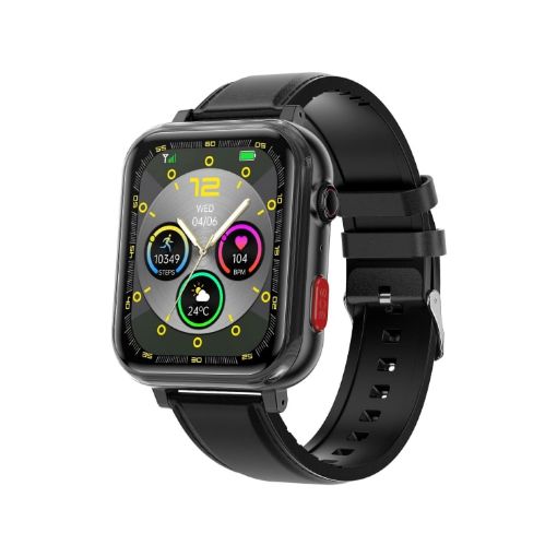 G18 1.83" Smart Watch with Leather Strap - Blood Sugar/Uric Acid Support - 1