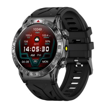 KC80 Smart Watch: 1.43" Color Screen, AI Voice, Bluetooth Call (Black) - 1