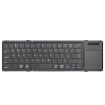 Foldable PU Leather Wireless Bluetooth Keyboard with Touchpad B077T - 1